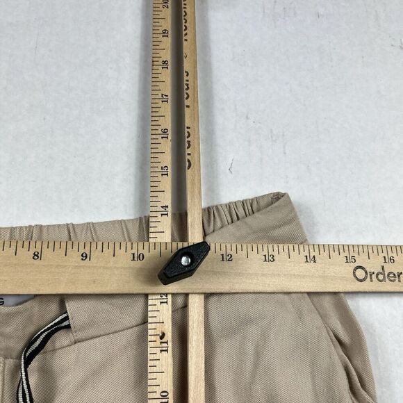 MNG Mango Basics Womens Drawstring Ankle Pants Beige Pull On Pockets Casual XS - Picture 8 of 12